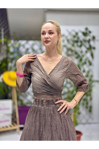 Punta Otantik Mr28308 Coton Crop Mink