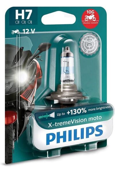 Philips H7 X-tremeVision +%130 Motosiklet Ve Araç Far Lambası, 1 adet ( 12V- 60/55W )