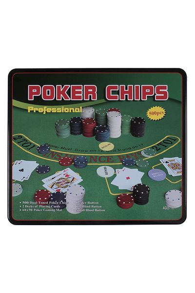 ACTION ONE Joc de Poker 500 de jetoane 4g in cutie metalica