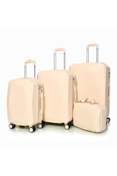 MORANO Luggage - Beige - Geometric pattern