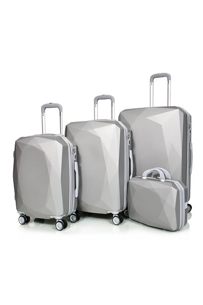 MORANO Morano 4-Piece Luggage Set Durable and Lightweight Spinner Wheeled Suitcase with Numbered Security Lock