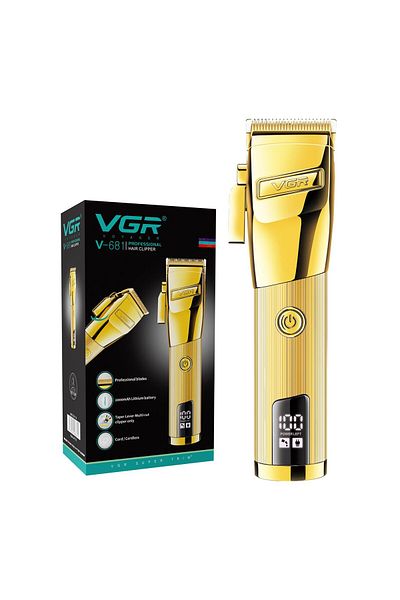 VGR Men V-681 Professional Corded Electric Hair Clipper With LED Display Body Groomer 200 Min Runtim