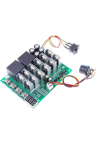 DRMaker Elektro DC 10V-55V 60A 3000W Ekranlı PWM Motor Sürücü