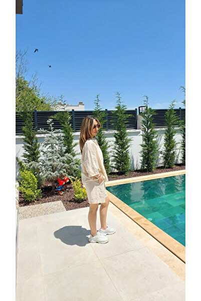 LaraLisa Collection Women's Set with Linen Shorts and Shirt