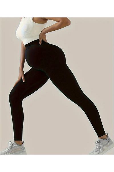 Elfa Tekstil Maternity Tights Black Economy Price New Product Full Heart Ful Lycra