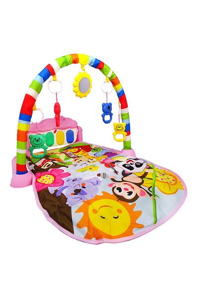 Salamandra Activity Center, With Measuring Scale, Lights And Sounds, Rattle Toys, Mirror, Pink