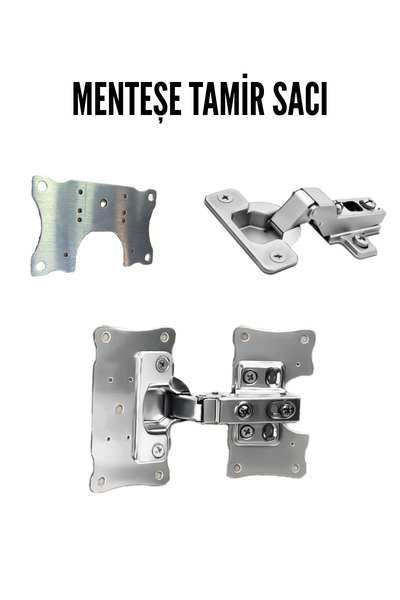 HOBİDABİ Menteşe Tamir Sacı Pratik Paslanmaz Dolap Tamir Onarım Kiti Kapak Me...