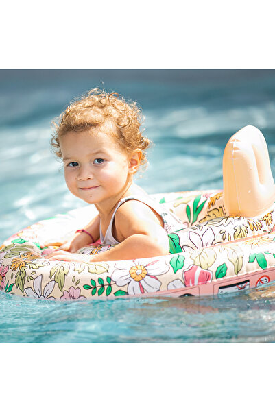 Swim Essentials Pink Blossom Baby Back Support Swimming Ring 0-1 Years Old