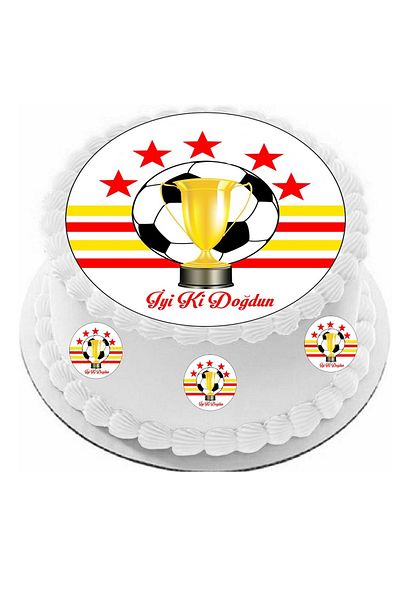 Pasta9 Edible Cake Official Football Model Yellow Red Colors New Design