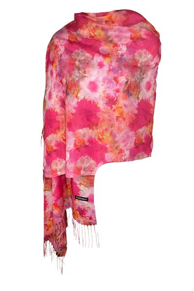 DACSHOP Women's cashmere scarf F, Dacali, dark cyclamen, 185 x 75 cm