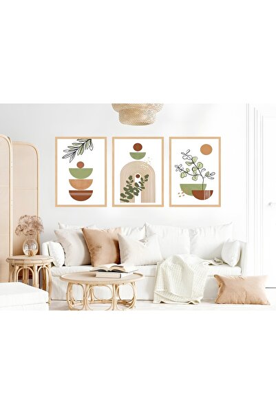 Tuba Decor Σετ ζωγραφικής αφίσας MDF με εμφάνιση ξύλινου πλαισίου 3 τεμαχίων