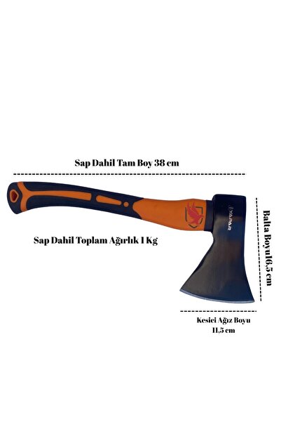 Yapar Fiber Saplı Dövme Çelik Kamp Baltası Y. 800 Gr