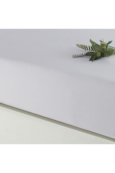 Linens ملاءة جاهزة مقاس كوين من القطن الساتان باللون الرمادي