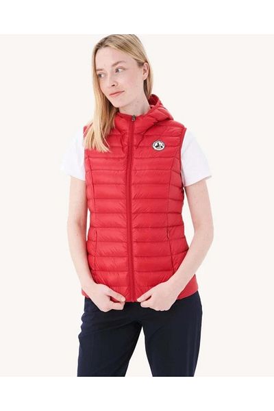 Jott Women's red hooded vest Jott Mali Red