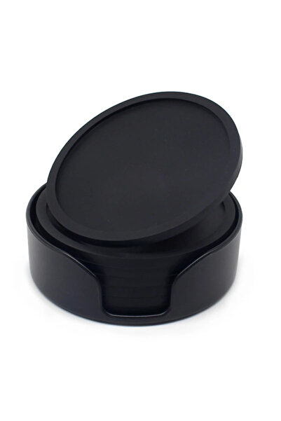 Choice1 مجموعة من 6 قطع من قواعد الأكواب المصنوعة من السيليكون الأسود، قطرها ...