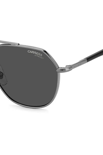 Carrera Ca303/s Kj1/ir Men's Sunglasses, Grey, Aviator, 53 Mm