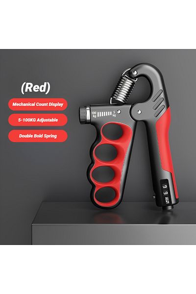 Choice Red (MECHANICAL) 5-100kg Electronic Counting Adjustable Grip For Rehabilitation Hand Muscle Strength