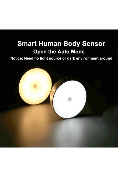 Szaoju cold light LED Smart Human Body Motion Sensor Night Lamp Emergency Automatic Lighting USB Charging W