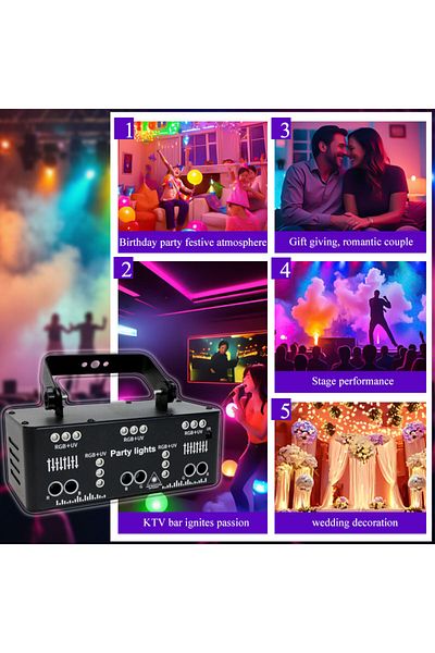 Choice Eu plug YSH 21 Eyes Disco Lights For Home Automatic Memory Function Party Light Remote Control UV Li