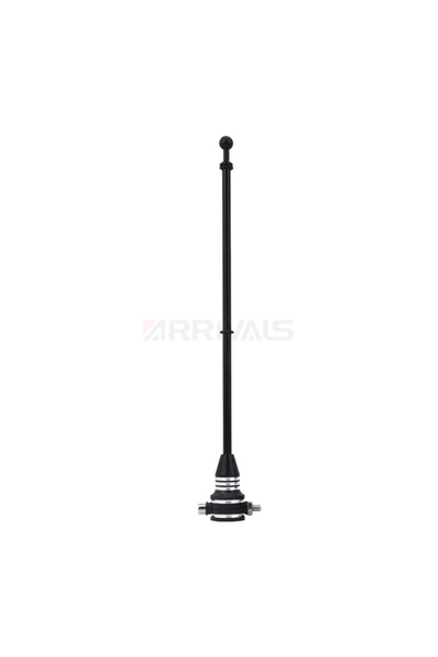 Choice1 Black Motorcycle Flag Pole Mount Luggage Rack Flag Shelf With Base Ad...