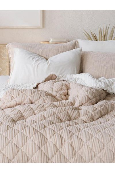 Osmanlı Home Concept Good Night Istanbul Atlas Double Bed Cover & Quilt Set