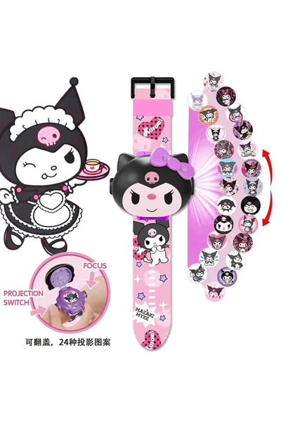 Choice 2 مجموعة ألعاب سانريو هالو كيتي ساعة رقمية ثلاثية الأبعاد سينامورول كورومي ميلودي أنمي أكشن.