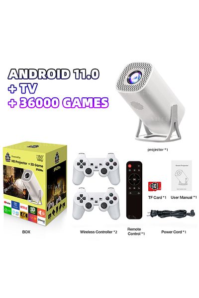 VILCORN EU 64G 36000 Games VILCORN S40MAX 4K Game Projector Retro Drive 36000+ Video Games Emulator Console