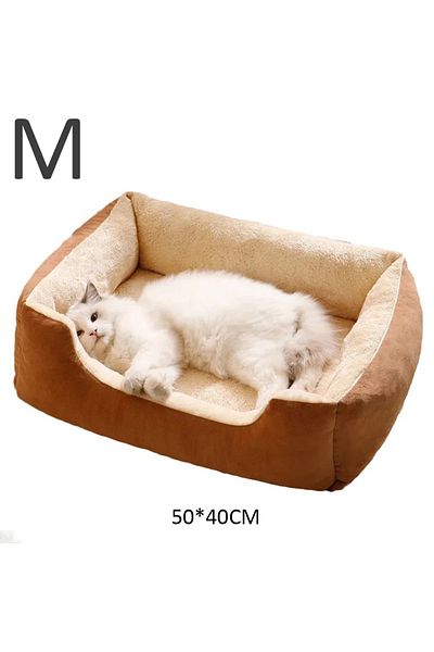 Choice Light Brown-M Bed for Cats Pet Products Cushions Kitten Goods Accessories Dog All Houses Supplies Th