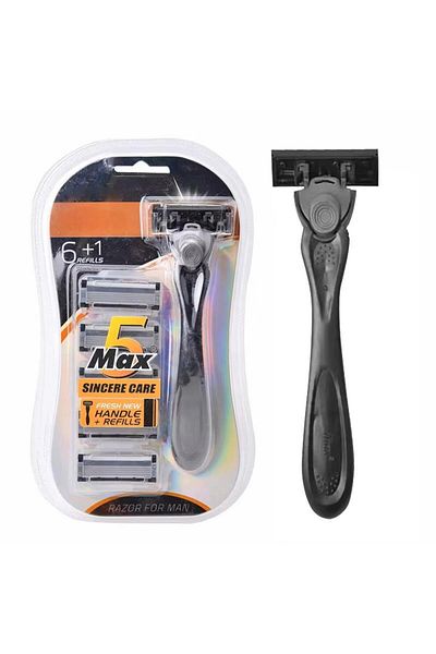 Choice 5pcs 5pcs Shaving Machine For Men Five Layer Stainless Steel Manual Shaver Old Style Blades Replacem