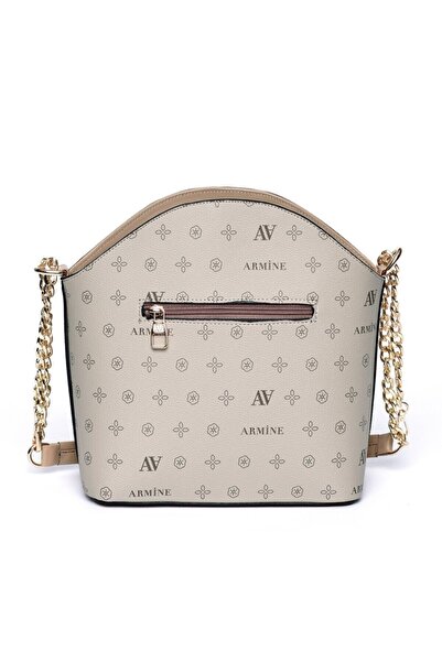 Armine Modern Shoulder Bag Mink Color Printed Stylish Bag