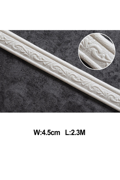 Choice إطار حافة أبيض للحائط، إطار زخرفي ثلاثي الأبعاد، إطار من الرغوة البيئي...