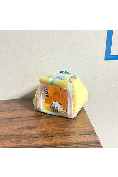 Choice Yellow Mini Pain Bag, Coin Purse, Headphone Cable, Storage Bag, Cute Tent Plush Portable Wallet, Cre