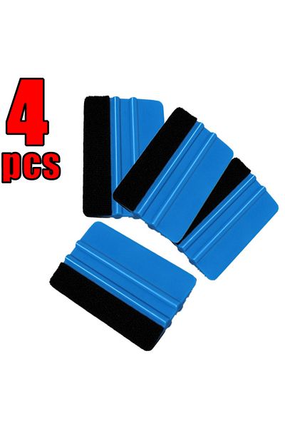 Choice 4pcs 1-4 Pcs Car Film Scraper Vinyl Wrap Film Card Squeegee Auto Foil Wrapping Suede Felt Scraper Ca