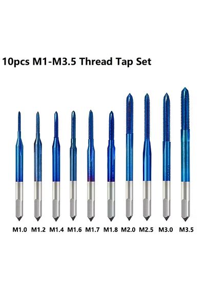 Choice 10pcs Set Xcan Thread Tap 10pcs M1-m3.5 Hss Metric Plug Tap Screw Tap Drill With Adjustable Tap Wren