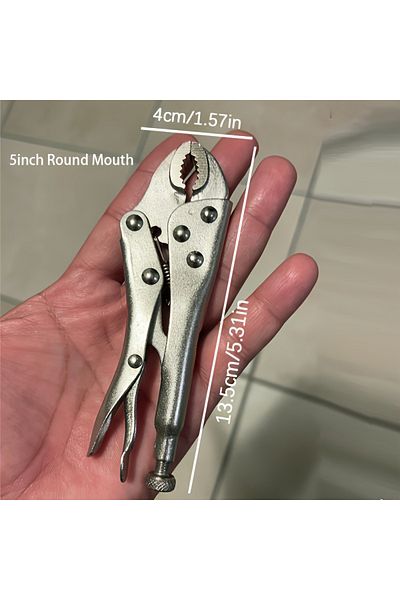 Choice WHITE Heavy Duty Locking Pliers with Adjustable Metal Face Clamp for Woodworking and Welding Repairs