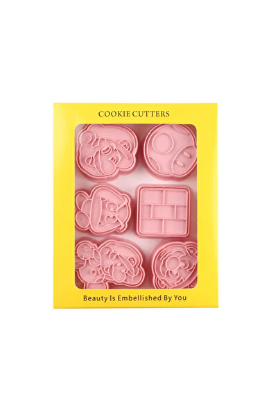 Choice 6pcs With box Super Mario Bros. Cookies Cartoon Biscuit Mold Household Baking Accessories Party Hand