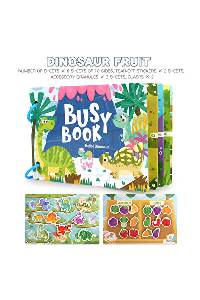 Choice3 كتاب ملصقات داتو مونتيسوري بيبي بيزي "كتابي الهادئ الأول" لعبة تعليمي...