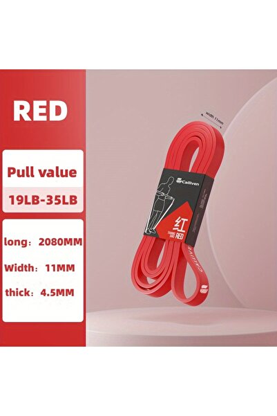 Choice حزام مطاطي أحمر للياقة البدنية للرجال، حزام سحب، حبل سحب، مساعدة في السحب