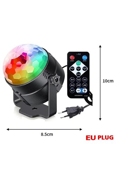 XIWANGFIRE EU plug Colorful Strobe Light Activated Stage with Remote Control Disco Ball Lamps for Home Room Pa