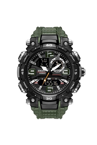 SMAEL ARMY GREEN Quartz Watch For Men SMAEL Watch Waterproof Stopwatch LED Watches Male Clock 1921 Sport W