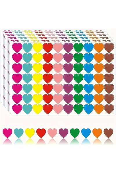 Choice MULTI 700 Pcs Colored Heart Dot Stickers Circle Dot Stickers Color Coding Labels Sticky Dots Labels