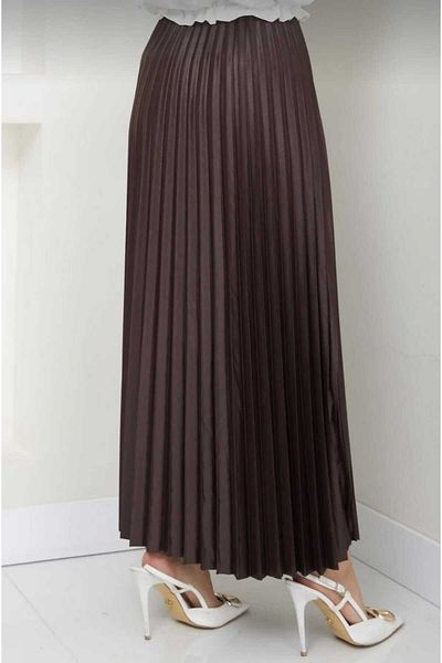 Mrs.idea Women's Slim Pleated Long Hijab Skirt