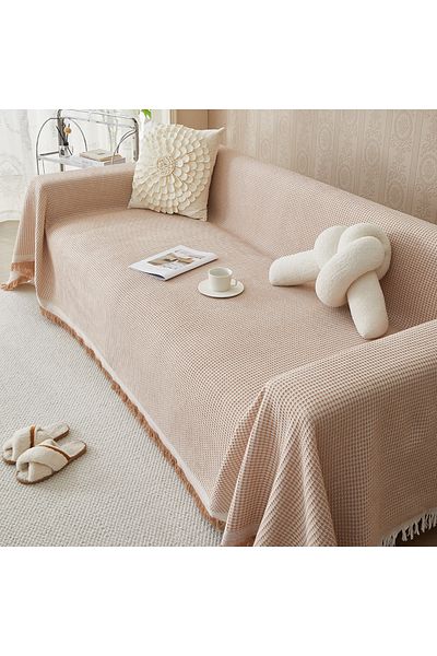 Choice L180x260cm khaki Cotton Wove Sofa Covers Slipcover for Loveseat Recliner Chair Futon, Washable Prote