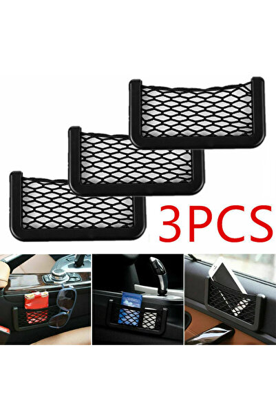Choice 3 قطعة منظم سيارة عالمي شبكة تخزين حقيبة صافي جيب حامل هاتف صافي مقعد ...
