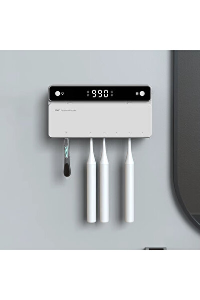 Choice حامل فرشاة الأسنان الأبيض بالأشعة فوق البنفسجية، معقم سريع الجفاف لتخز...