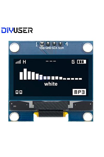Choice 4pinIIC-White DIYUSER 1.3" OLED Display Module White/Blue Color Drive Chip SH1106 128X64 1.3 inch OL