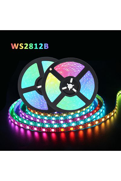 MJJC 3M IP30 Non-Waterproof 60LEDs per Meter 5050 RGB LED Strip Addressable DC 5V 3pin WS2812B IC 60 LEDs