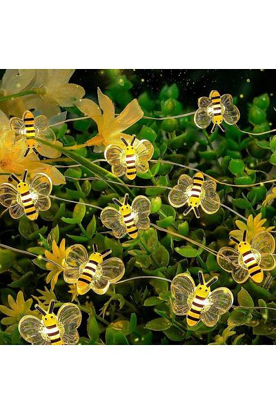 Choice 3M30LED Warm White 1Pack Bee Lights Battery Operated Bee String Lights For Bedroom Plants Patios Par