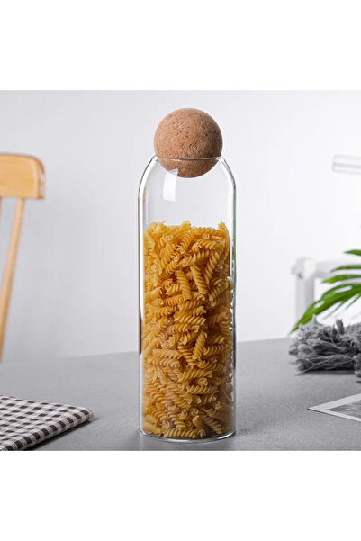 Choice 1200ML Sealed Jar Glass Cork Stopper Coffee Beans Dried Fruit Storage Box Kitchen Food Multigrain St