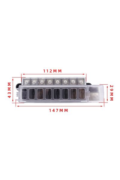 Choice Car Boat Fuse Box Holder With 8 Way Blade Fuse Holder Block & Warning Indicator 12V~24V Power Dis...